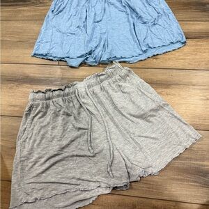 Casual Women's Gray and Blue Shorts